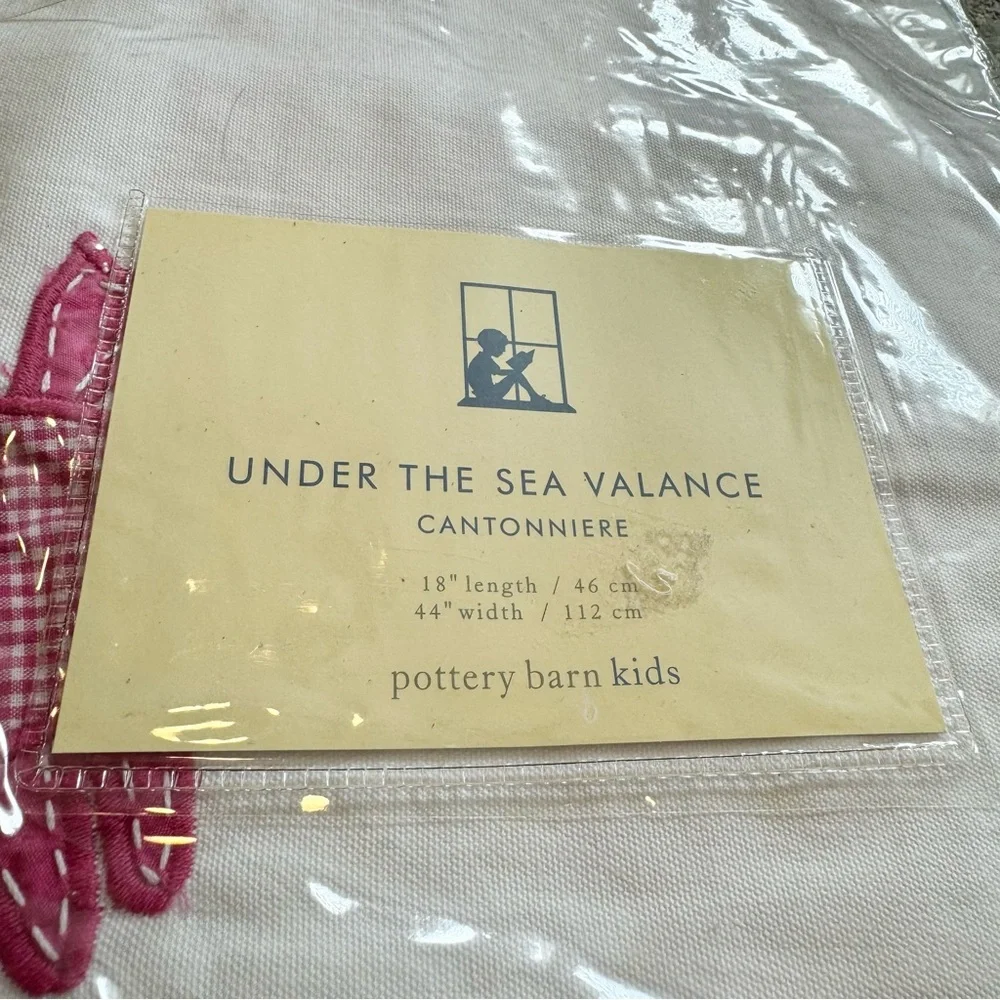 Pottery Barn Kids Under The Sea Valances (2) and Seahorse Wallies Wall Decals